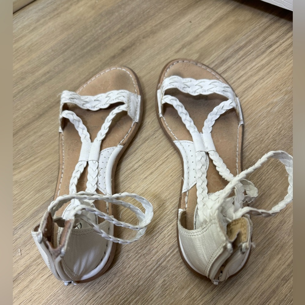 White Ecco sandals size 8